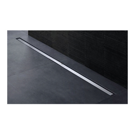 Duschrinne aus gebürstetem Metall, Geberit CLEANLINE 20